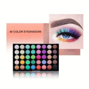 40 Colors Ultimate Eyeshadow Palette Matte & Shimmer Finishes Earth Tones Long-Lasting Smudge Proof Makeup Kit Korea Cosmetics