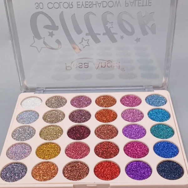 30 Beautiful Colors Glitter Eyeshadow Palette for Mesmerizing Eye Looks