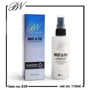 Description: Get long-lasting, flawless makeup with the BN Beauty Nakeed Mist & Fix Makeup Setting Spray. This hydrating setting spray locks your makeup in place for up to 16 hours, keeping it looking fresh and vibrant all day long. The formula is infused with moisturizing ingredients to help keep your skin hydrated and prevent dryness. Benefits: Locks makeup in place for up to 16 hours Hydrates and moisturizes skin Prevents makeup from fading or smudging Provides a natural, dewy finish How to Use: Shake the bottle well before use. Close your eyes and mist your face evenly from about 8-10 inches away. Allow the spray to dry completely before applying any additional products. Key Features: Long-lasting formula Hydrating ingredients Convenient spray bottle Suitable for all skin types